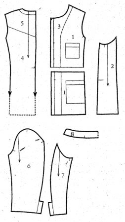 Выкройка основы мужского пиджака